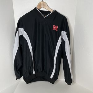 Nebraska Cornhuskers Pullover V-Neck Jacket, XS, Black, Team Apparel